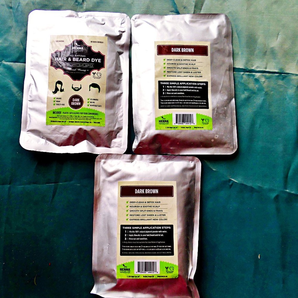 New Dark Brown Henna Hair & Beard Dye | 100% Natural 3.5 oz 100 grams